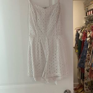 Guess Brand white laced short romper